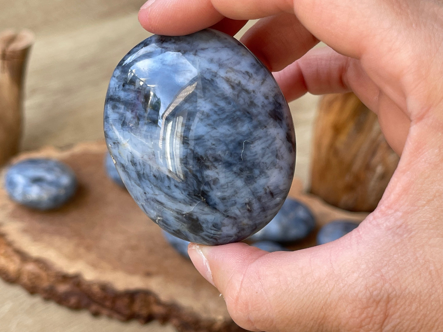 Blue opal palmstones | Intuitively chosen