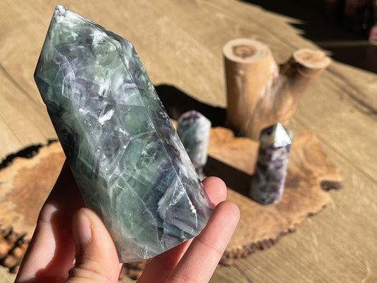 Feather fluorite towers F7-F9