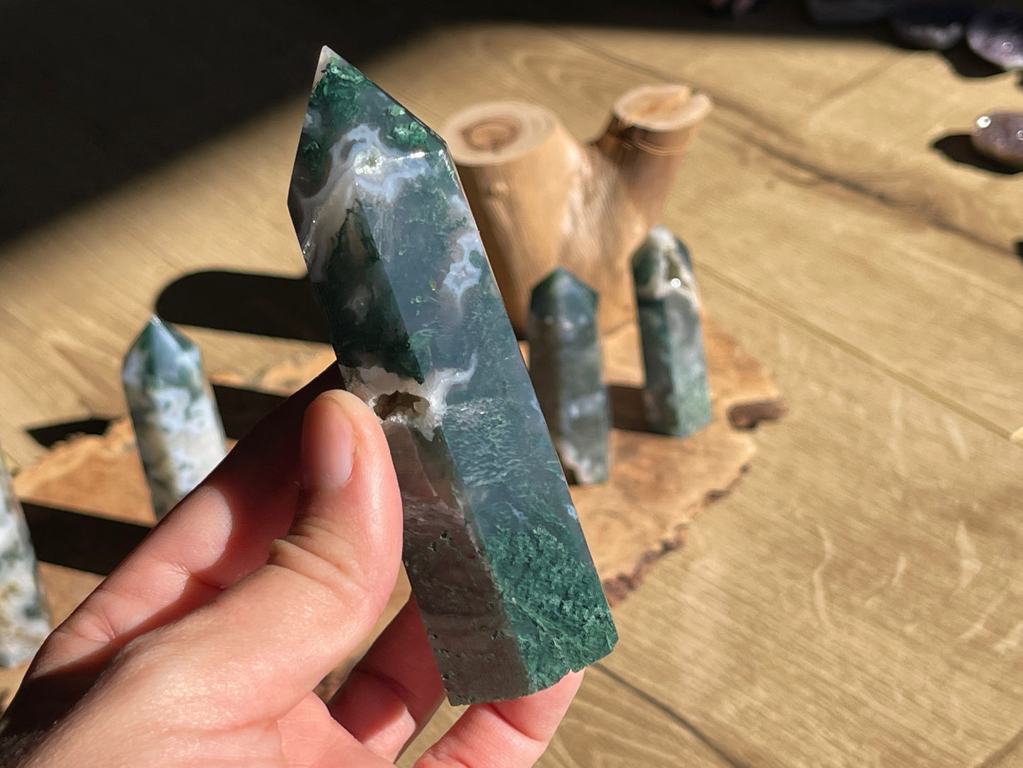 Moss agate towers M2-M7