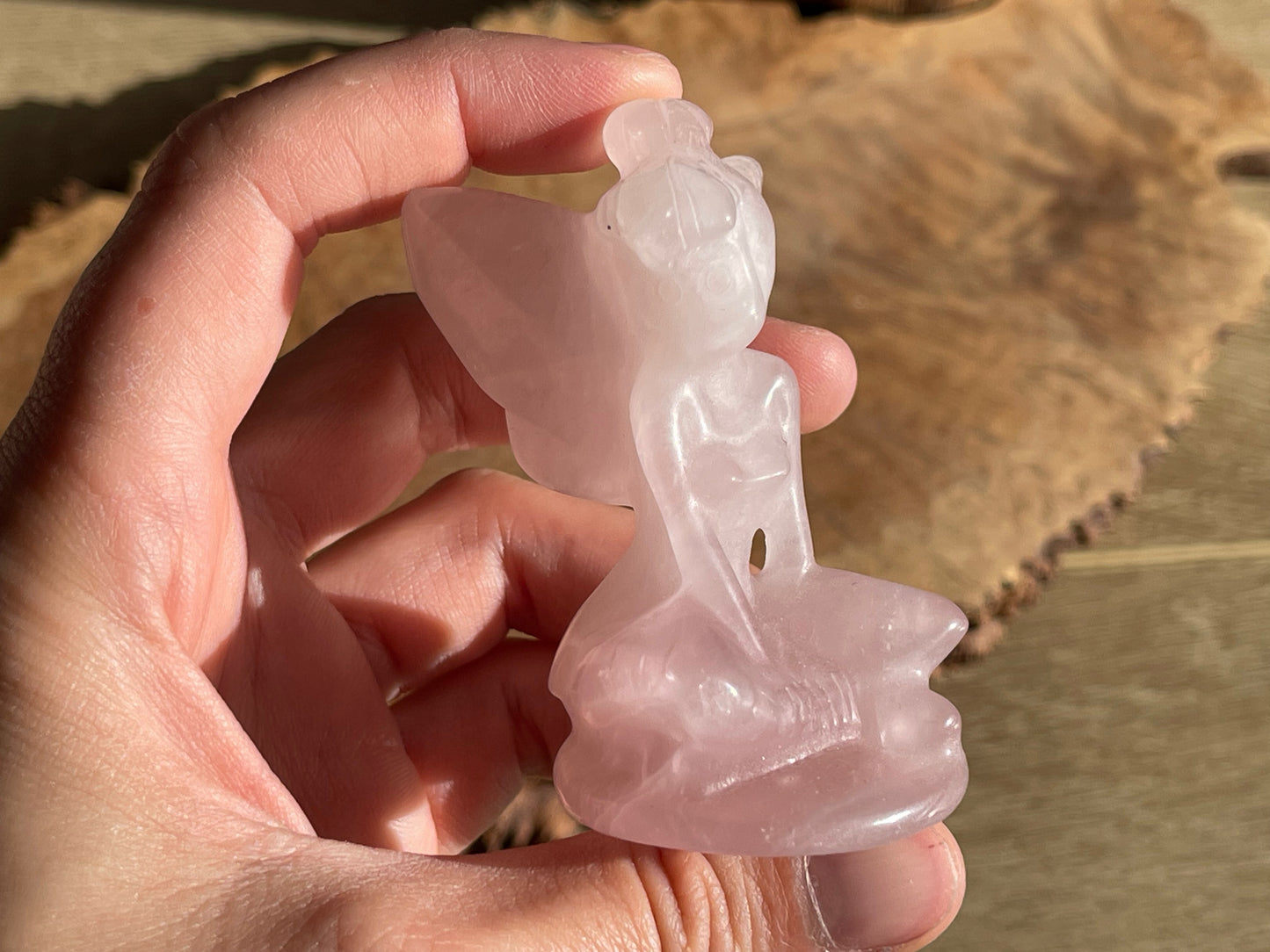 Rose quartz Tinkerbell figurine