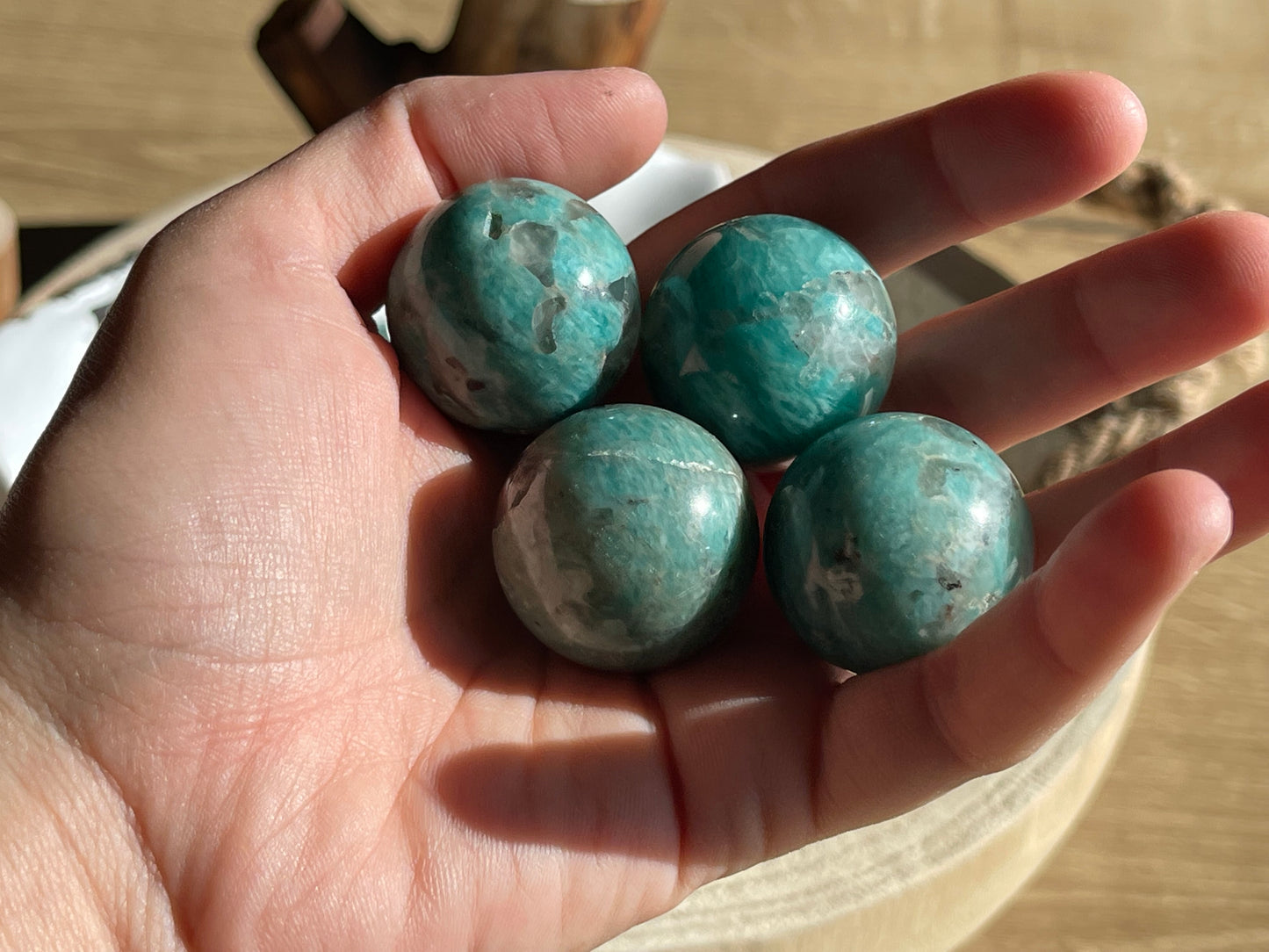Amazonite small spheres