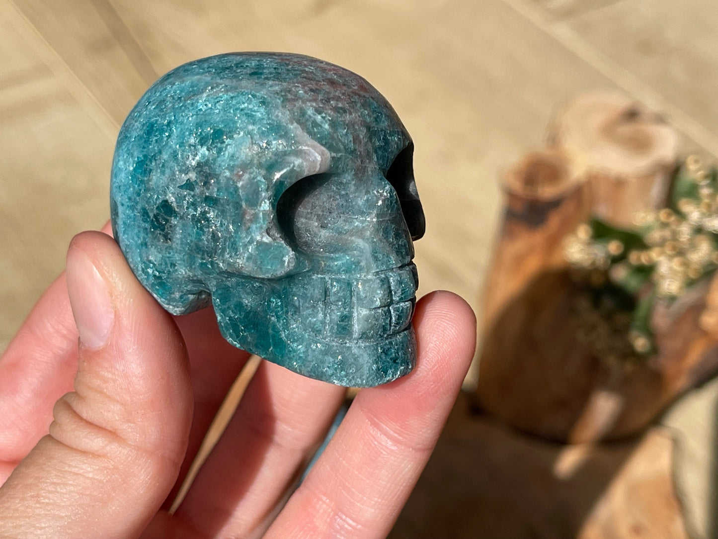 Blue apatite medium skulls