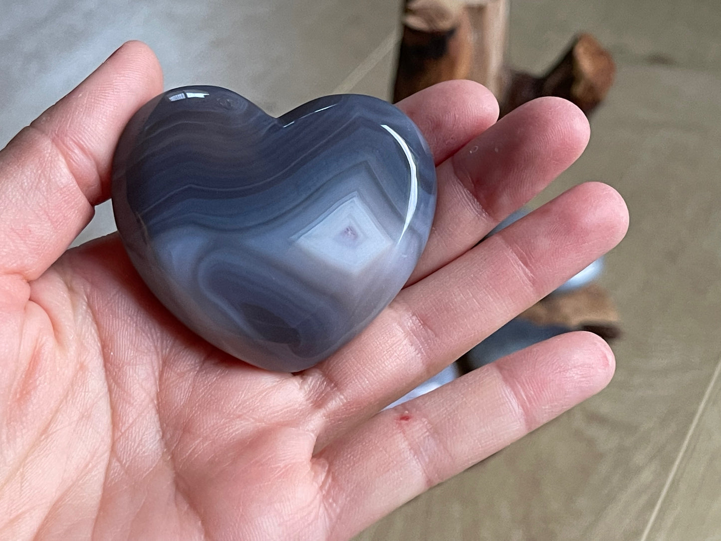 Druzy agate small hearts D13-D23