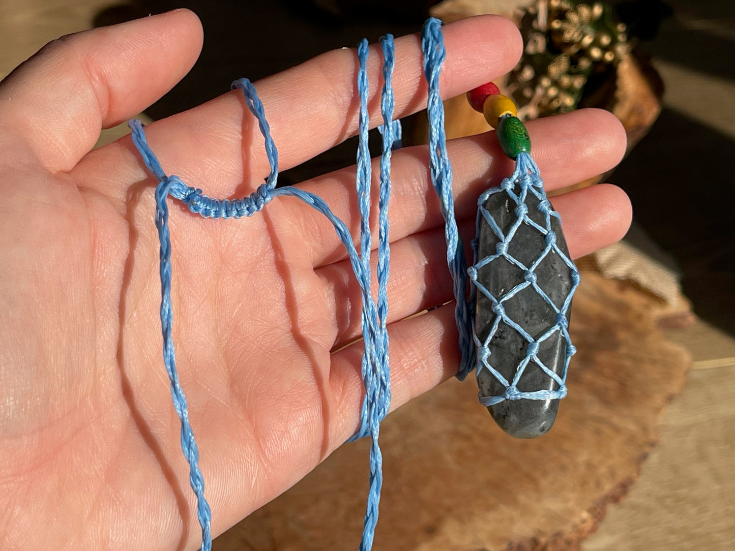 Labradorite blue necklace | Handmade