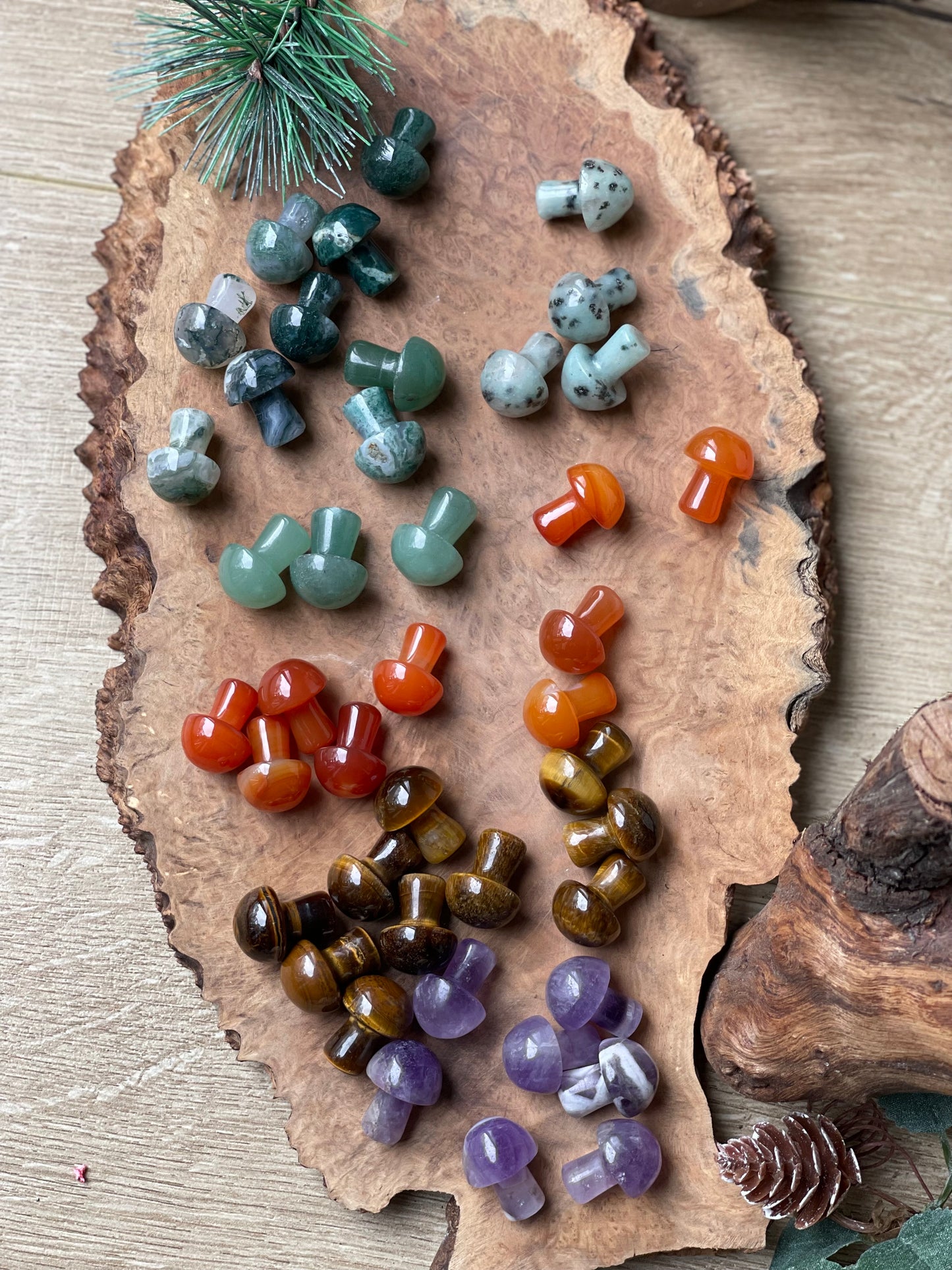 Mini mushrooms | Different crystals