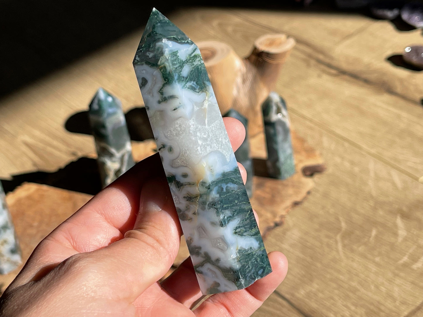 Moss agate towers M2-M7