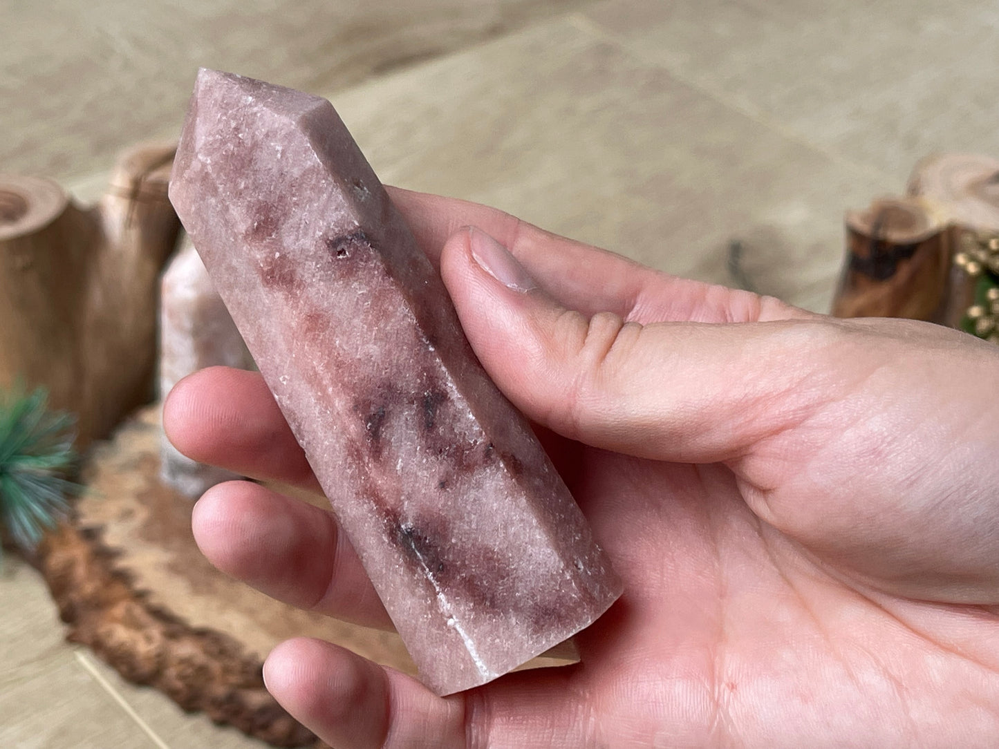 Pink amethyst smaller shiny towers | Brazil