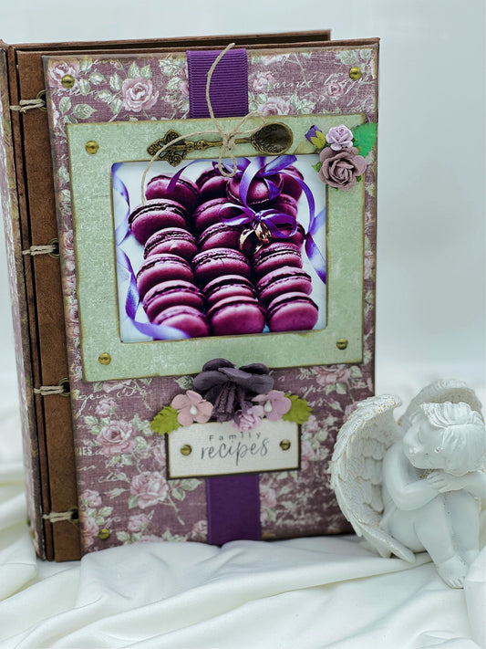 Purple macaroon recipe book