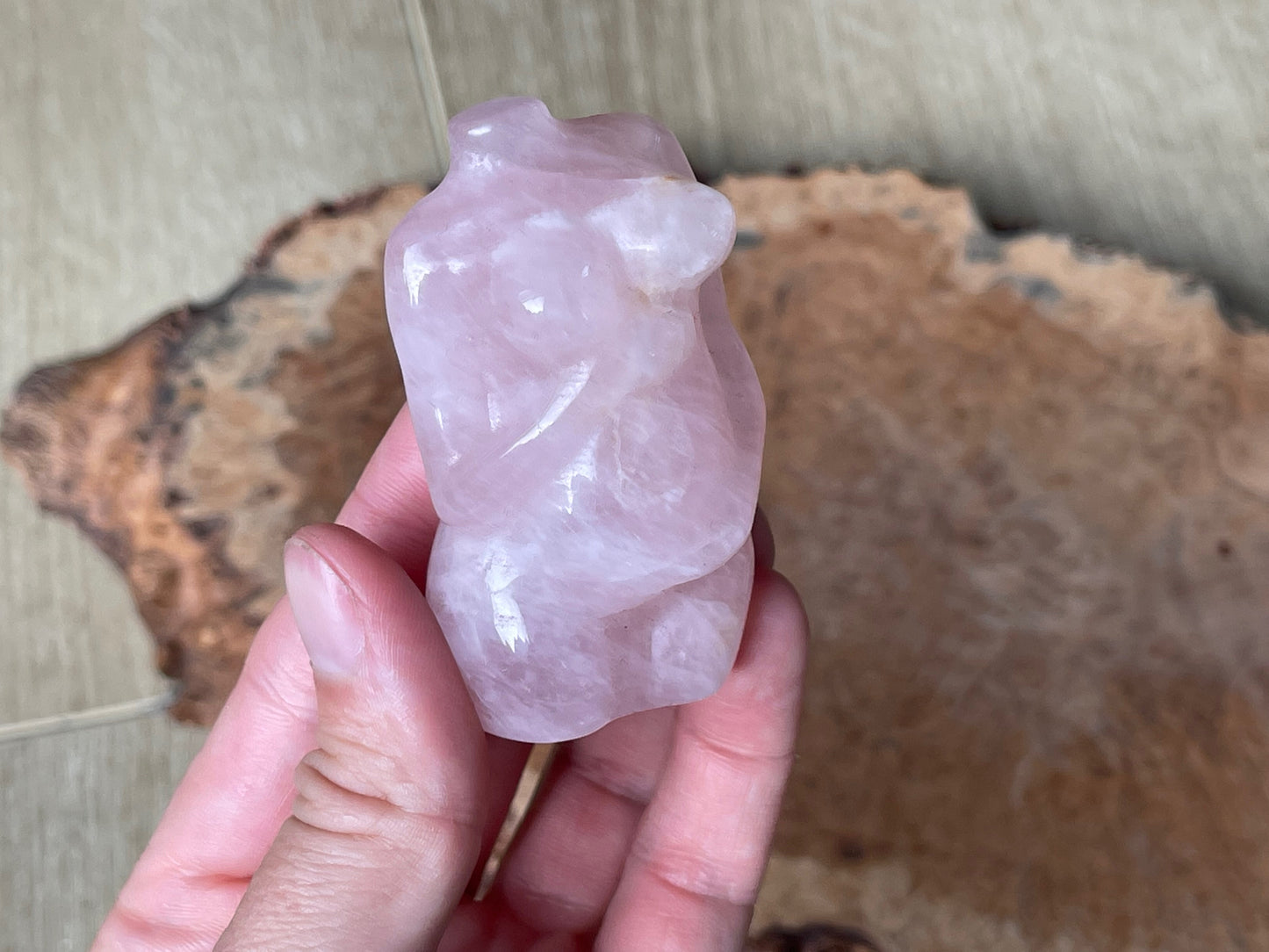 Rose quartz pregnant body