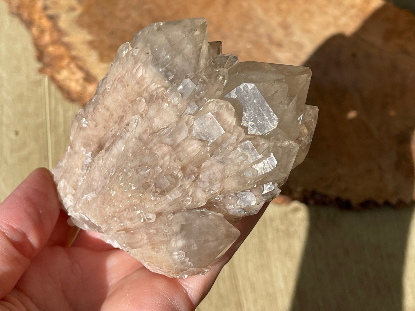Smokey phantom quartz clusters | Congo